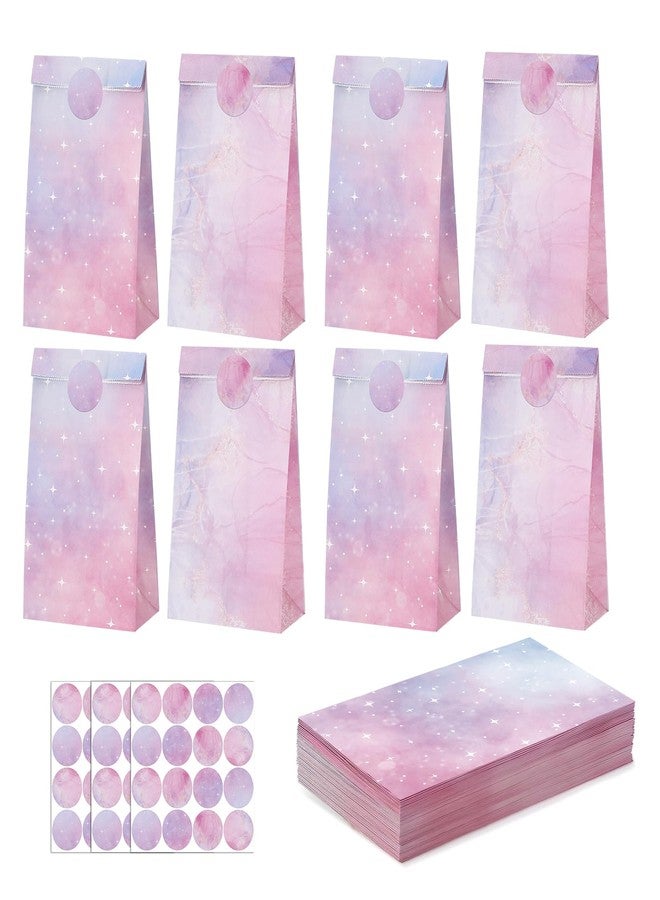 woric 36PCS Tie Dye Party Favor Bags with Stickers, Pink and Purple Goodie Bags for Girls Birthday Small Gift Bag for Kids, Valentine's Day, Baby Shower, Wedding, Pink Party Favor Supplies - Image 1